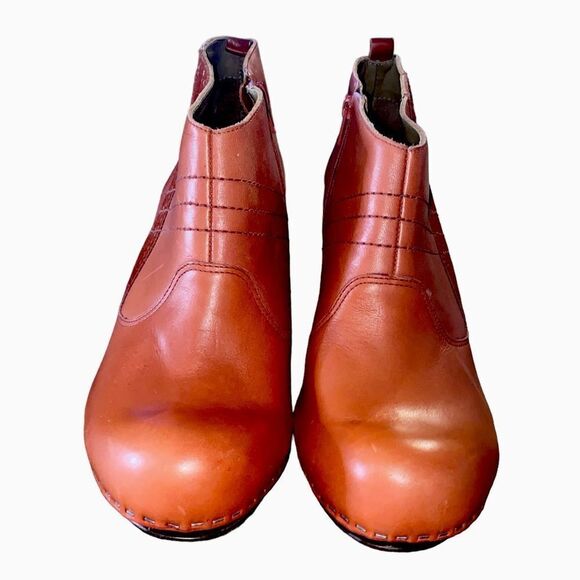 Schuler & Sons Philadelphia Wms Sz 9.5 Red Cider Press Clogs Ankle Boots Booties - Picture 2 of 10